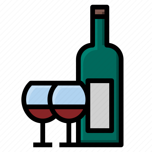 Alcohol, beverage, bottle, food, glass, restaurant, wine icon - Download on Iconfinder