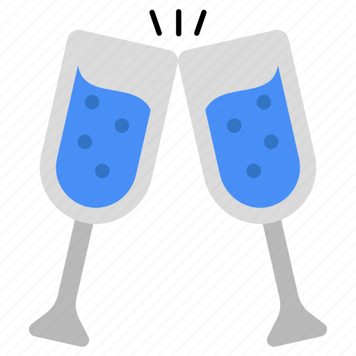 Toasting, cheers, champagne, glasses, drinks icon - Download on Iconfinder