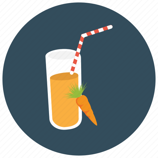 Beverages, carrot, glass, healthy, juice, straw icon - Download on Iconfinder
