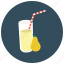 beverages, glass, juice, pear, straw 