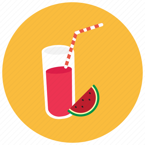 Beverages, drink, glass, juice, straw, watermelon icon - Download on Iconfinder