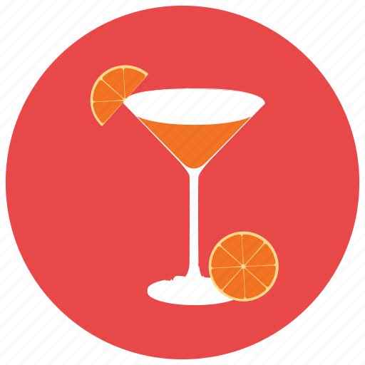 Alcohol, beverages, class, glass, martini, orange, refreshing icon - Download on Iconfinder