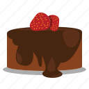 cake, chocolate, dessert, strawberry, sweet