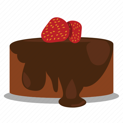 Cake, chocolate, dessert, strawberry, sweet icon - Download on Iconfinder