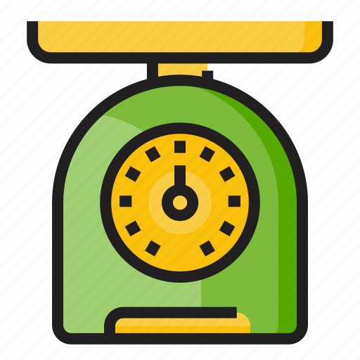Color, food, kitchen utensil, outline, weighing scale, weight icon - Download on Iconfinder