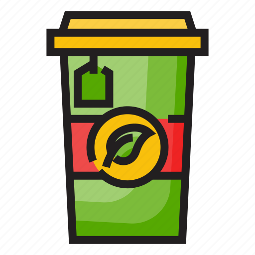 Coffee cup, color, drink, hot, outline, tea, tea cup icon - Download on Iconfinder