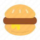 flat, burger