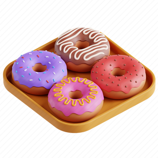 Donut, cake, cream 3D illustration - Download on Iconfinder