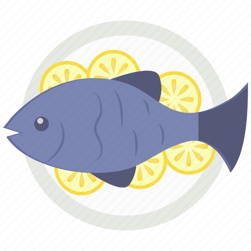 Dinner, fish, food, lettuce, plate icon - Download on Iconfinder