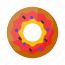 bakery, color, donut, flat, food, sweet