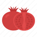 food, fruit, pomegranate, punica granatum, spherical fruit 