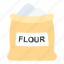 bread flour, flour, flour bag, flour sack, food 