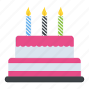birthday cake, cake, cake with candles, cream cake, dessert 