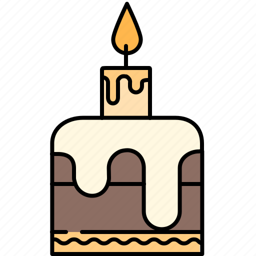 Birthday, cake, candle, chocolate, food, small, sweet icon - Download on Iconfinder