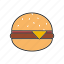cheeseburger, fast-food, hamburger
