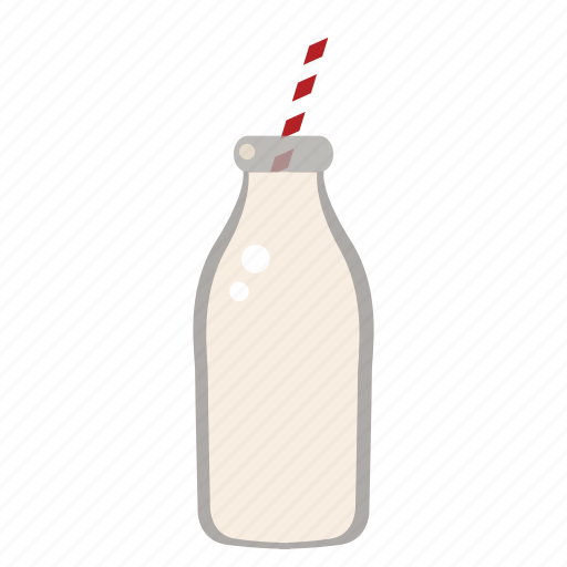 Bottle, drink, food, health, milk, straw icon - Download on Iconfinder