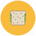 bread, food, lettuce, pastry, sandwich, slice 