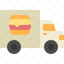 food, truck, delivery, burger