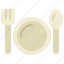 fork, spoon, dish, dinner, plate 