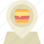 pin, burger, location, restaurant, placeholder 