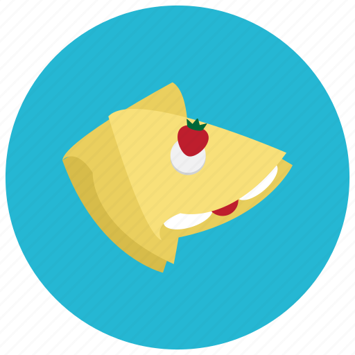 Cream, crepe, food, icecream, strawberry, sweets, whipped icon - Download on Iconfinder
