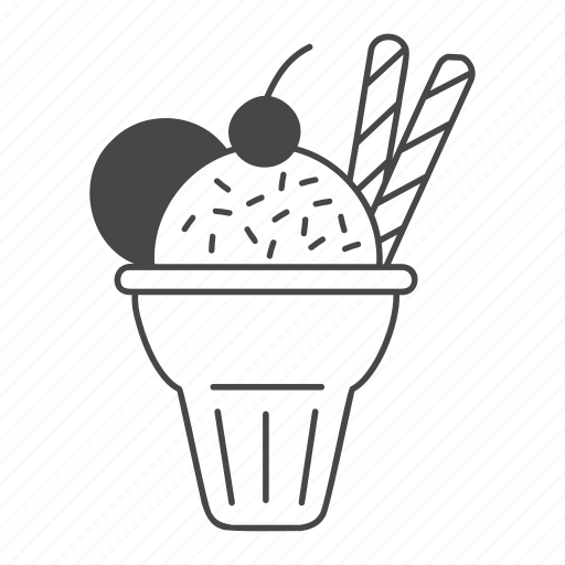 Ice, cream, cup, dessert, sweet, strawberry, scoop icon - Download on Iconfinder