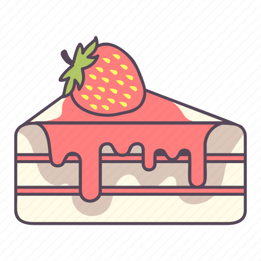 Strawberry, cake, dessert, sweet, food, meal, bakery icon - Download on Iconfinder