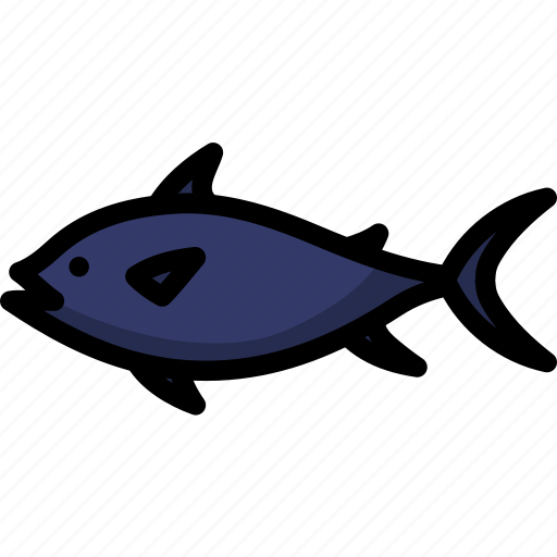 Fish, tuna, nature, fishing, food, ocean, lineart icon - Download on Iconfinder