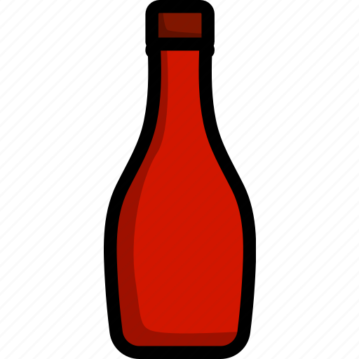 Container, bottle, sauce, food, ketchup, tomato, red icon - Download on Iconfinder