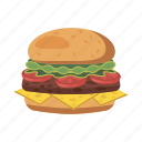 burger, cartoon, cheese, food, meal, meat, sandwich