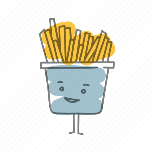 Characters, food, french fries, potatoes icon - Download on Iconfinder