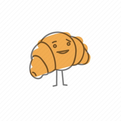 Characters, croissant, food icon - Download on Iconfinder