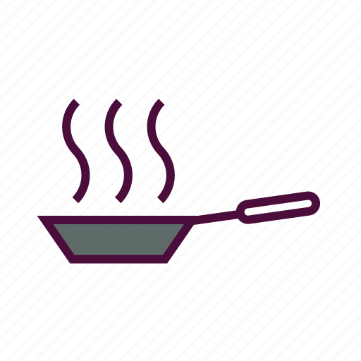 Cooking pan, cooking pot, food, hot food, hot pan, steam icon - Download on Iconfinder
