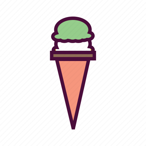 Cone icecream, delicious food, dessert, food, ice cream, icecream, sweet icon - Download on Iconfinder