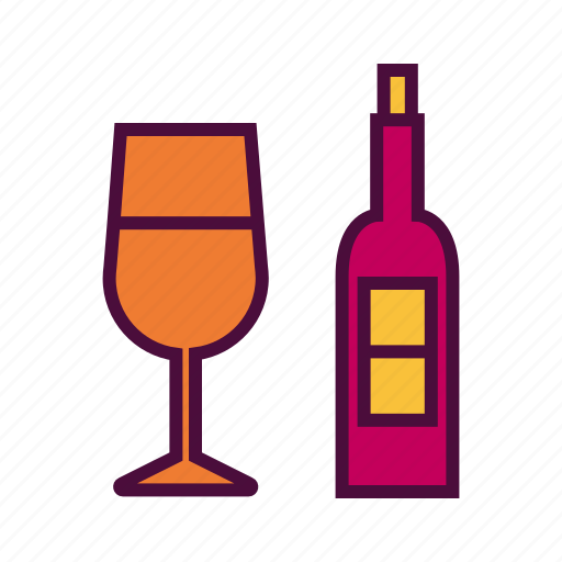 Alcohol, beer, beverage, bottle and glass, drinks, party, wine icon - Download on Iconfinder