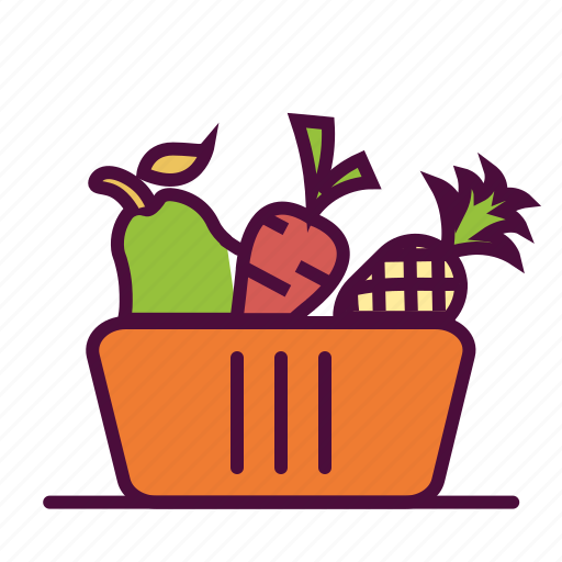 Fruit bag, fruit basket, fruits, healthy food, veggies icon - Download on Iconfinder
