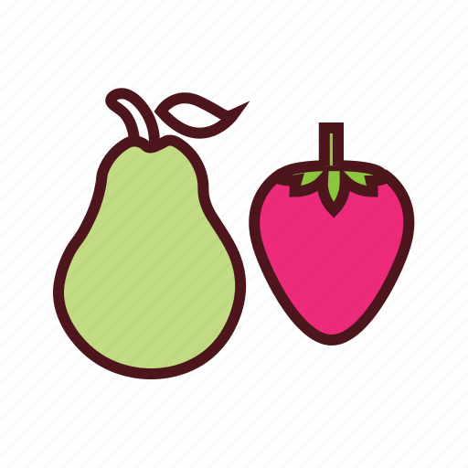 Food, fruits, healthy food, nutrition food, pear, strawberry icon - Download on Iconfinder