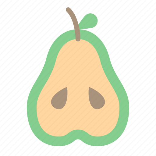 Gastronomy, healthy, food, split, pear, fruit icon - Download on Iconfinder