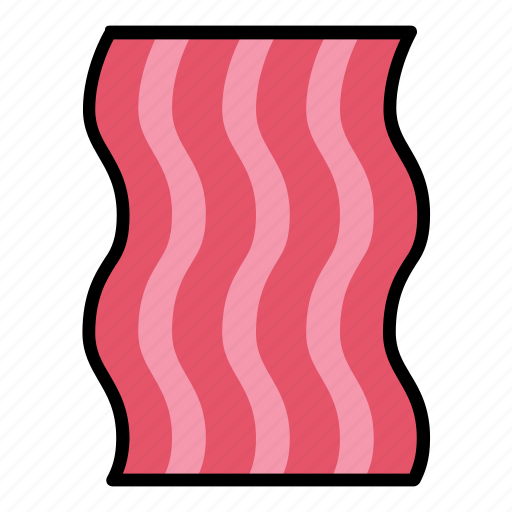 Bacon, breakfast, food, meat, pork, slice, meal icon - Download on Iconfinder