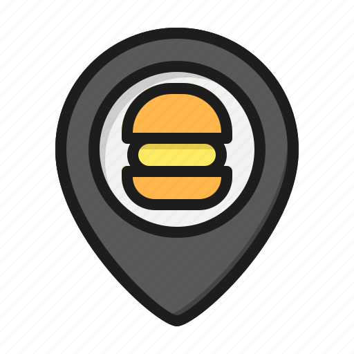 Food, delivery, pin, location, meal, fastfood icon - Download on Iconfinder