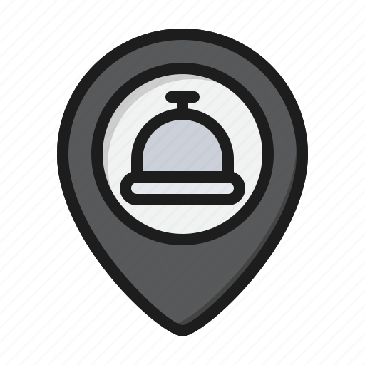 Food, delivery, pin, location, service, restaurant icon - Download on Iconfinder