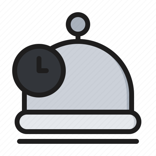 Food, delivery, plate, service, time icon - Download on Iconfinder