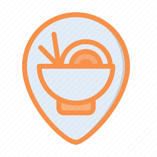 Food, delivery, location, noodle icon - Download on Iconfinder