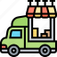truck, food, delivery, selling, store 