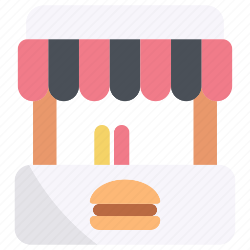 Burger store, burger stand, stall, shop, store, food, cart icon - Download on Iconfinder