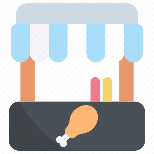 Chicken store, chicken, stand, stall, fast-food icon - Download on Iconfinder