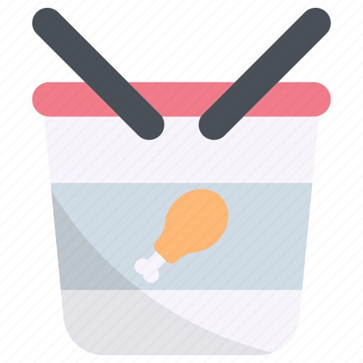 Chicken bucket, chicken, food, bucket, pack, fast-food icon - Download on Iconfinder