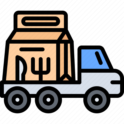 Car, truck, transport, bag, food, delivery, restaurant icon - Download on Iconfinder