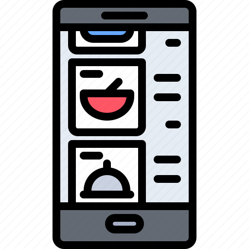 Smartphone, app, food, delivery, restaurant icon - Download on Iconfinder