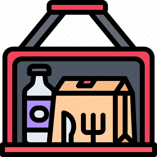 Bag, water, food, delivery, restaurant icon - Download on Iconfinder